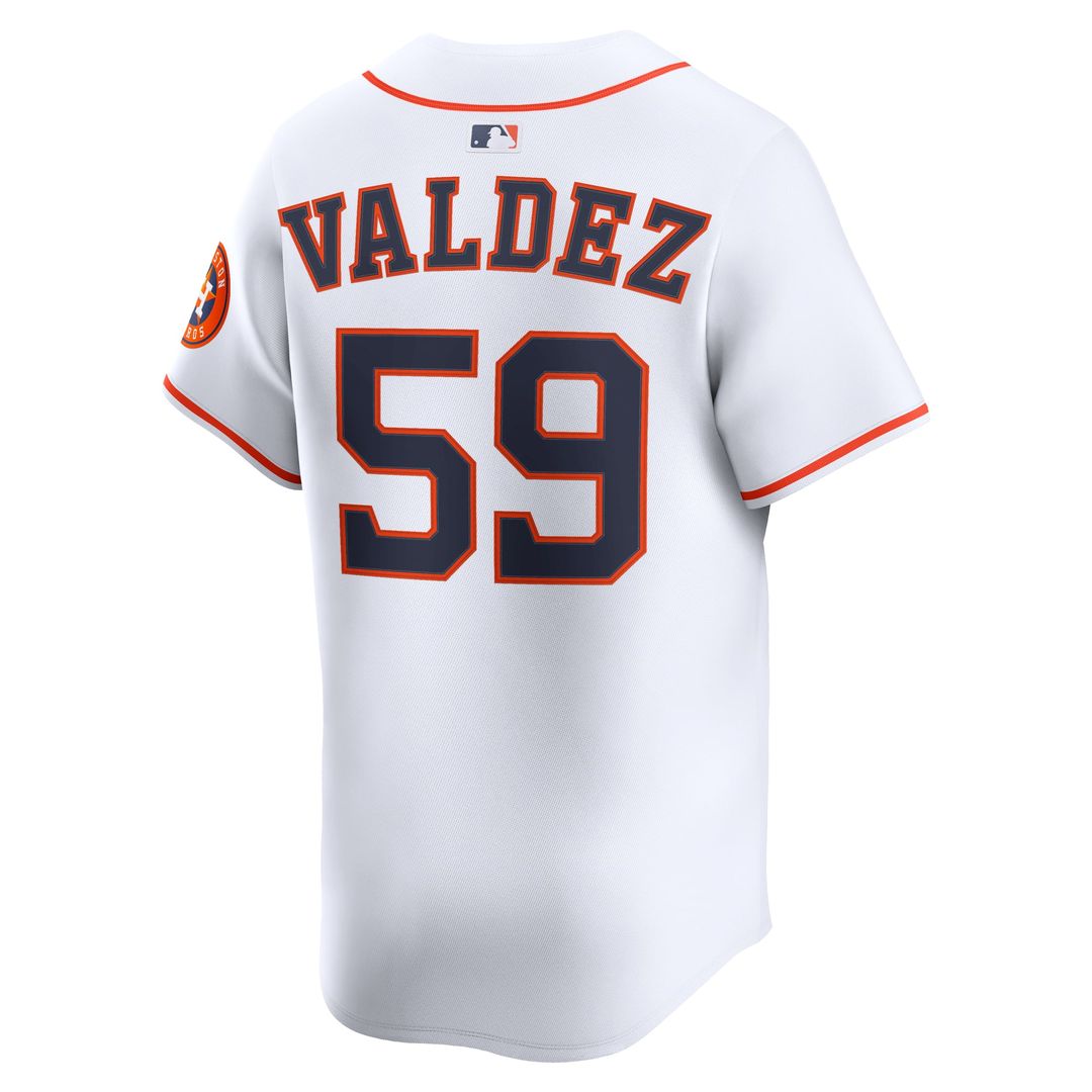 Houston Astros Framber Valdez Nike White Home Limited Player Jersey product image 3, provided for visual reference and