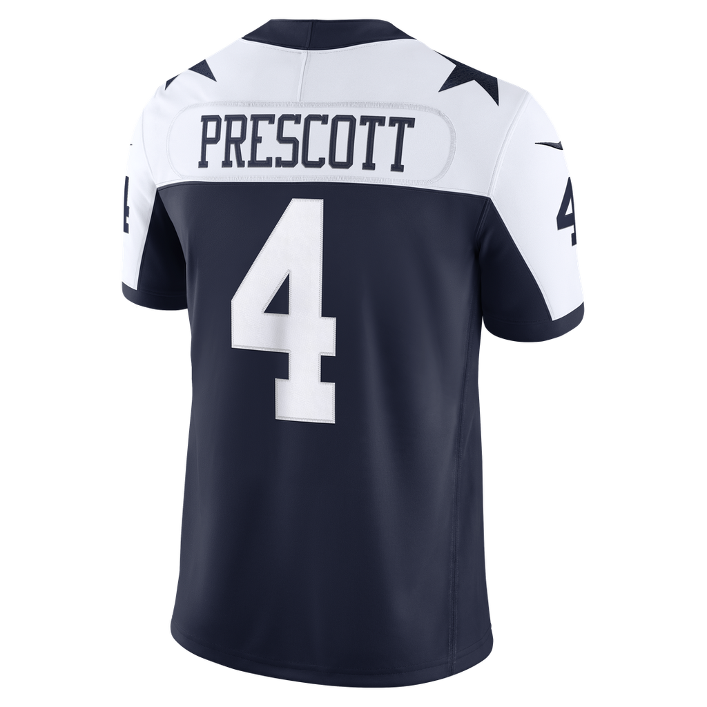 Dallas Cowboys Dak Prescott Nike White Vapor F.U.S.E. Stitched Limited Jersey product image 9, provided for visual reference