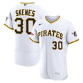 Pittsburgh Pirates Paul Skenes Nike White Home Authentic Sponsor Patch Jersey product image 1, provided for visual reference