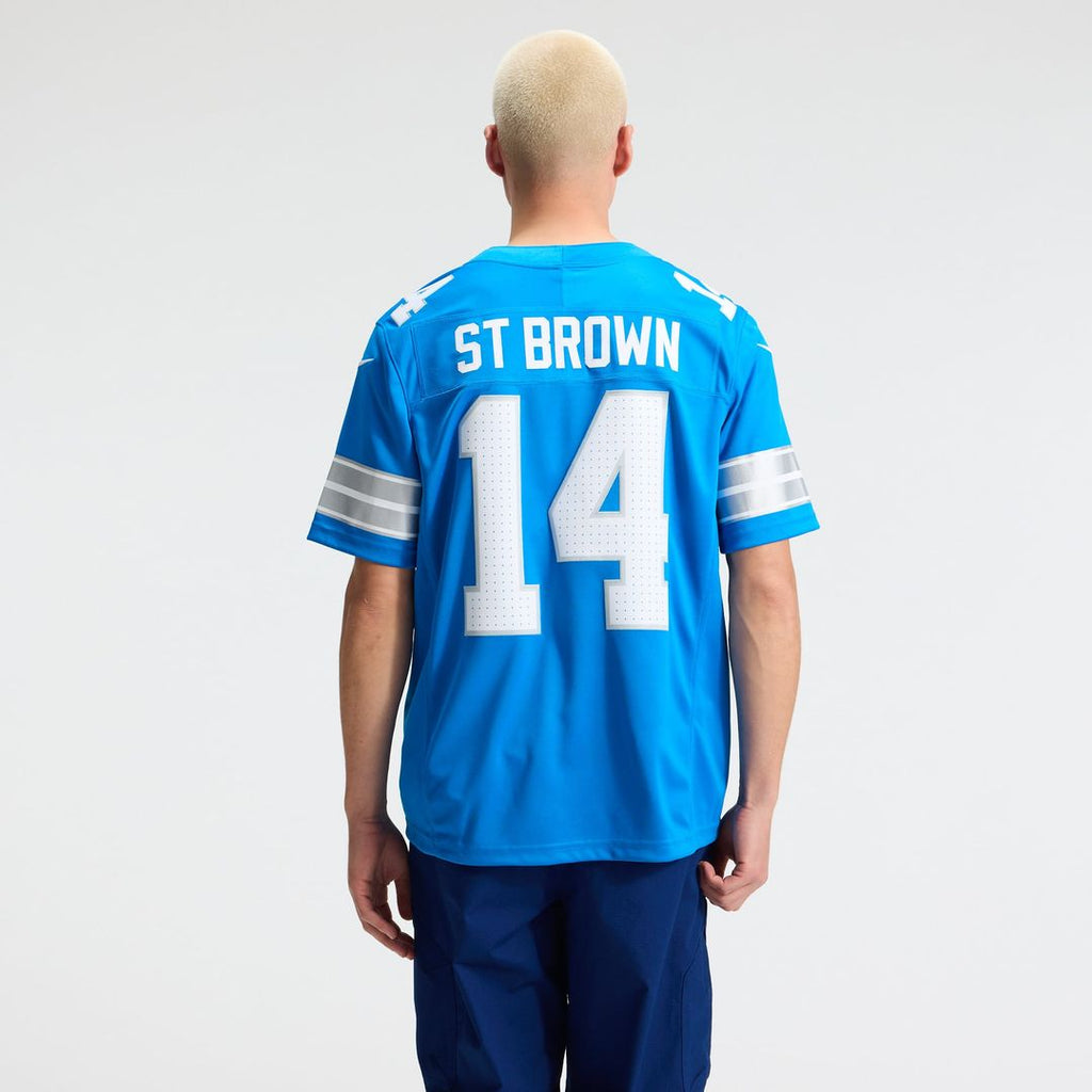 Detroit Lions Amon-Ra St. Brown Nike White Vapor F.U.S.E. Stitched Limited Jersey product image 9, provided for visual