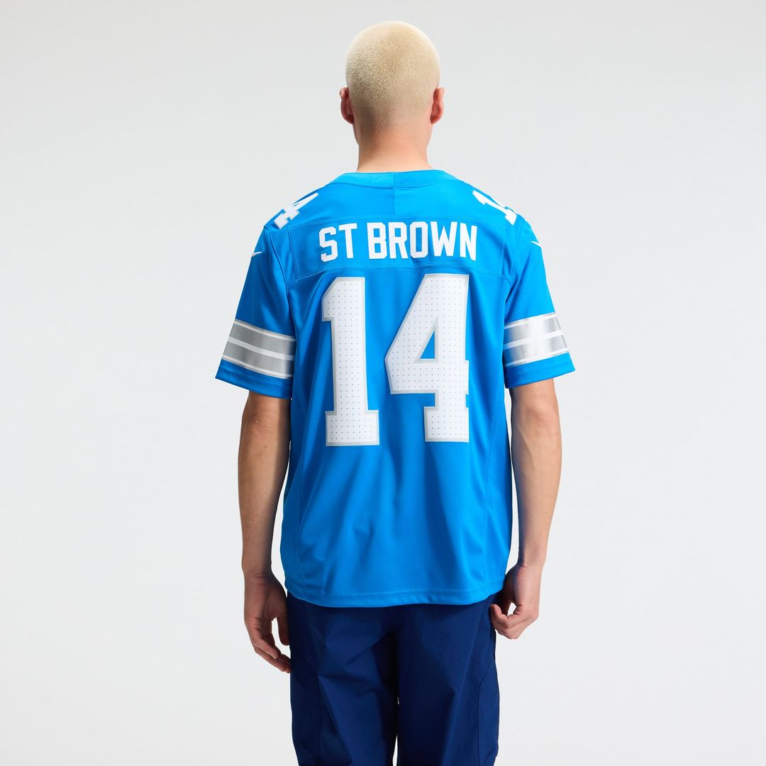 Detroit Lions Amon-Ra St. Brown Nike White Vapor F.U.S.E. Stitched Limited Jersey product image 9, provided for visual