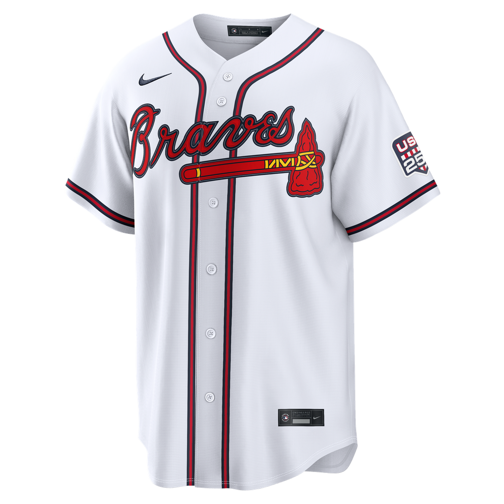 Fourth of July Atlanta Braves Drake Baldwin Nike White USA 250 Stadium Jersey product image 2, provided for visual reference