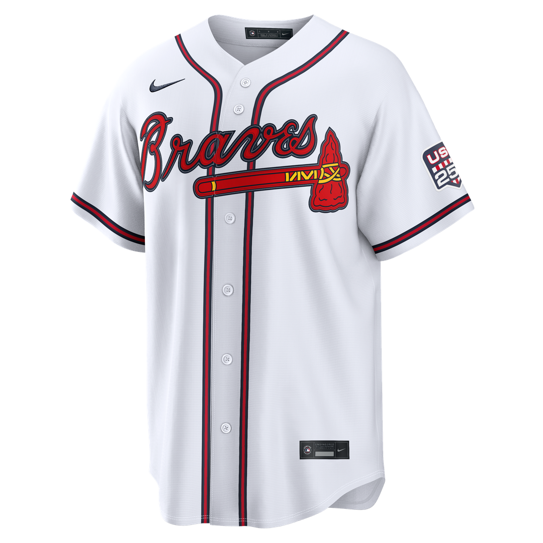 Fourth of July Atlanta Braves Drake Baldwin Nike White USA 250 Stadium Jersey product image 2, provided for visual reference