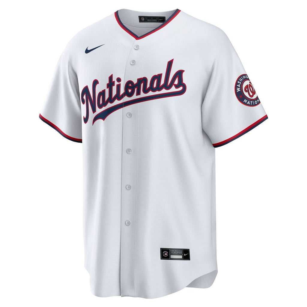 Washington Nationals Nike White Home Blank Replica Jersey product image 2, provided for visual reference and product detail