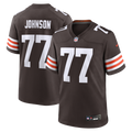 Cleveland Browns Zion Johnson Nike Brown Team Game Jersey product image 1, provided for visual reference and product detail