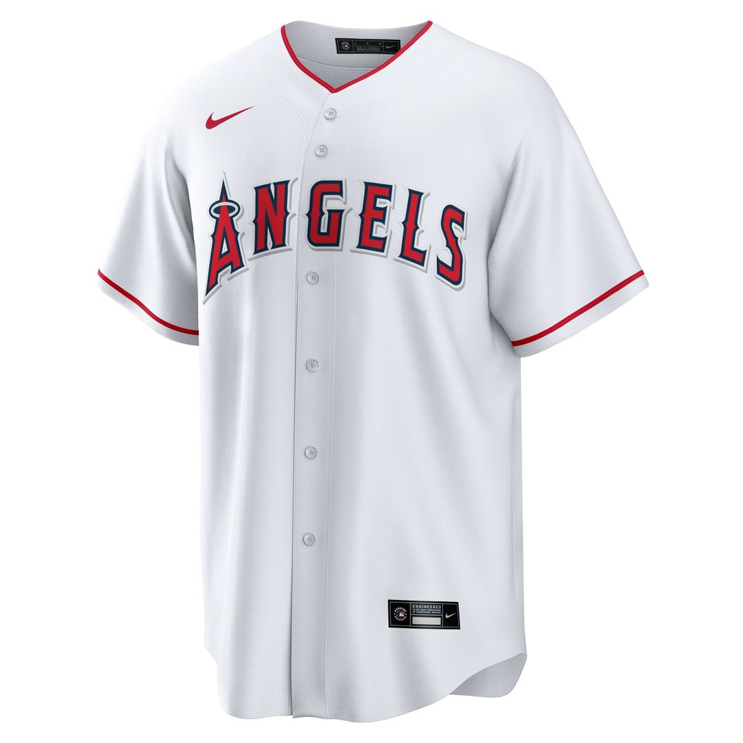 Los Angeles Angels Travis d'Arnaud Nike White Home Replica Jersey product image 2, provided for visual reference and product