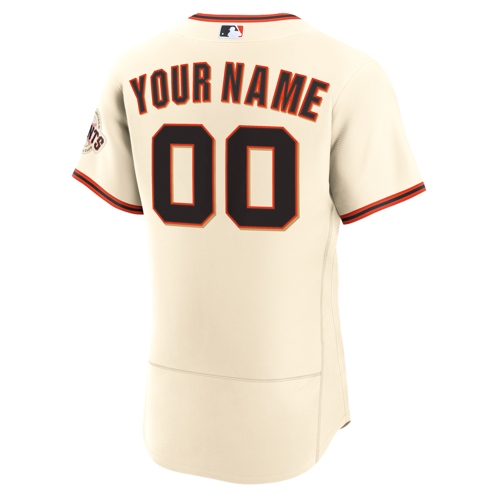 San Francisco Giants Nike Cream Home Authentic Custom Jersey product image 3, provided for visual reference and product