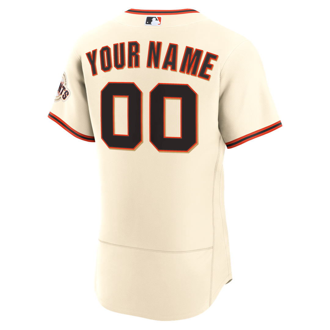 San Francisco Giants Nike Cream Home Authentic Custom Jersey product image 3, provided for visual reference and product