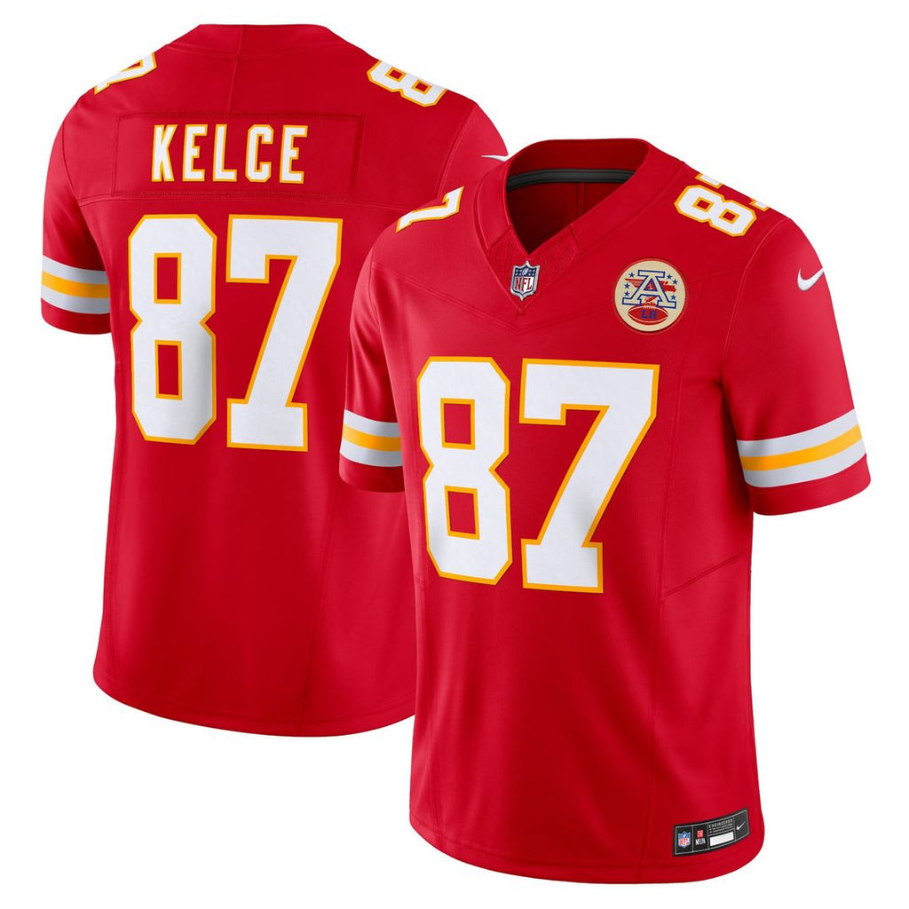 Kansas City Chiefs Travis Kelce Nike Red Vapor F.U.S.E. Limited Jersey product image 1, provided for visual reference and