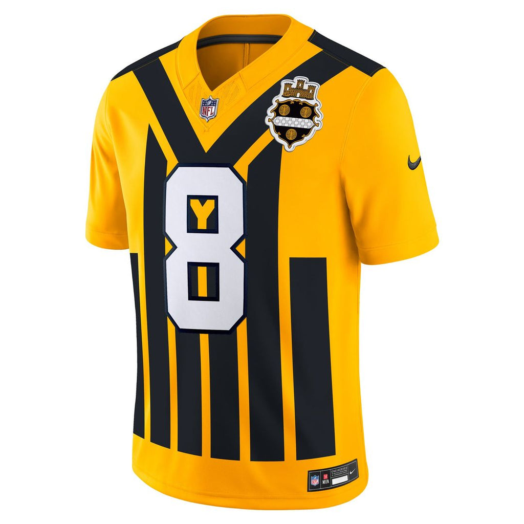 Pittsburgh Steelers Aaron Rodgers Nike Gold Alternate Vapor F.U.S.E. Limited Jersey product image 2, provided for visual