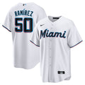 Miami Marlins Agustín Ramírez Nike White Home Replica Jersey product image 1, provided for visual reference and product