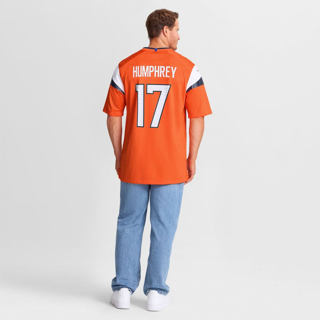 Denver Broncos Lil'Jordan Humphrey Nike Orange Team Game Jersey product image 5, provided for visual reference and product