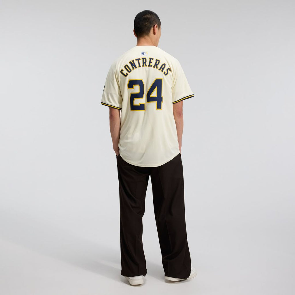 Milwaukee Brewers William Contreras Nike Cream Home Limited Player Jersey product image 5, provided for visual reference and