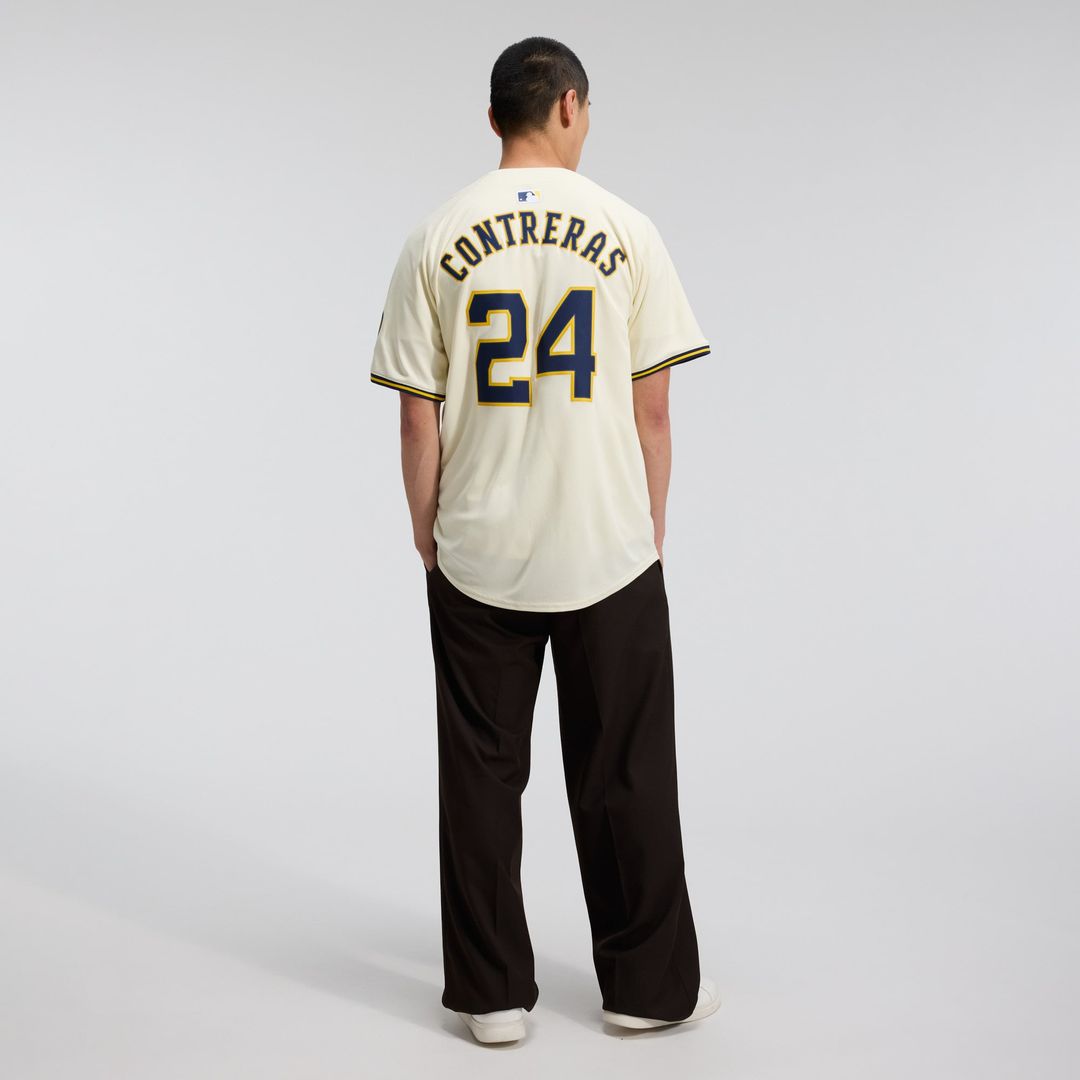 Milwaukee Brewers William Contreras Nike Cream Home Limited Player Jersey product image 5, provided for visual reference and
