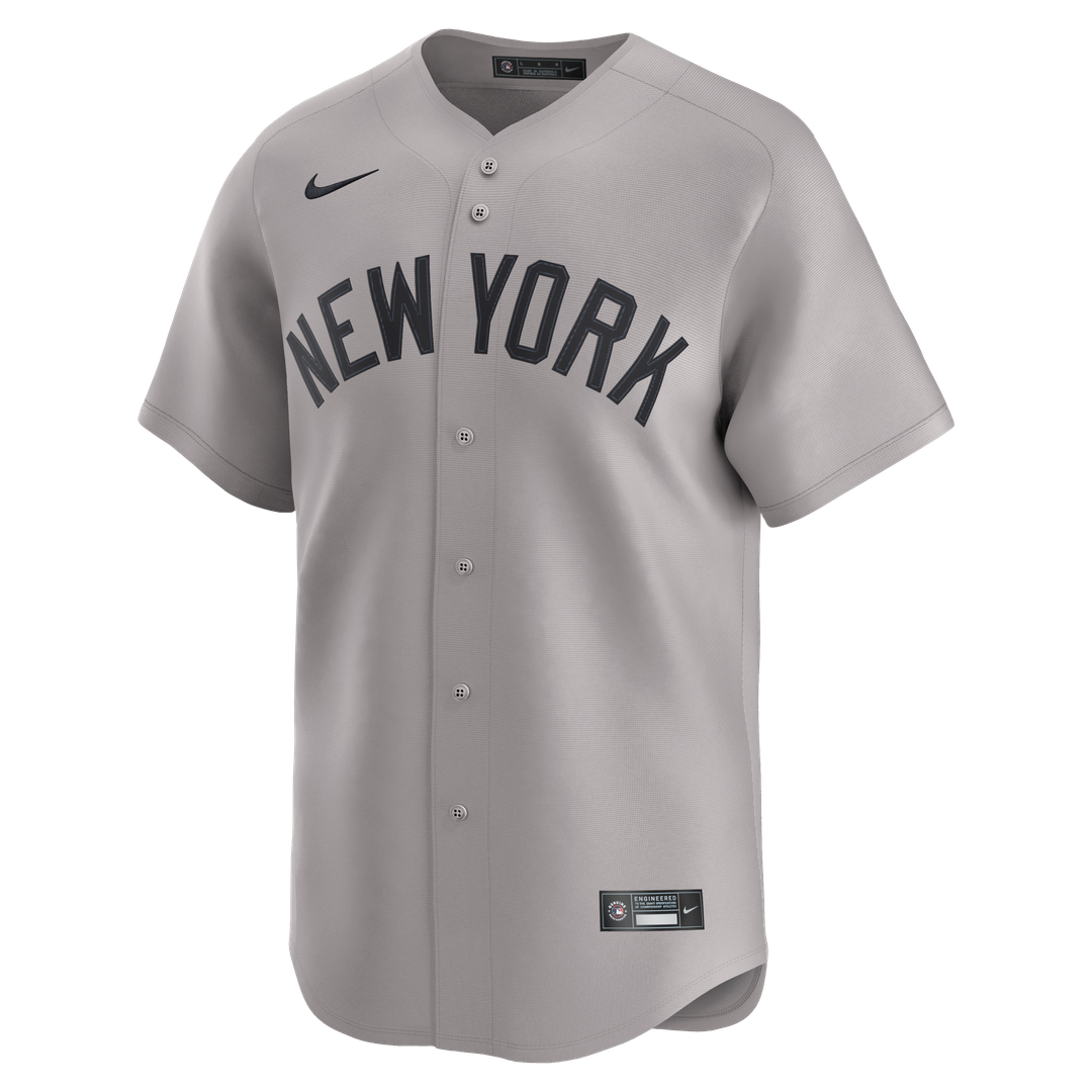 New York Yankees Anthony Volpe Nike Gray Road Limited Player Jersey product image 5, provided for visual reference and