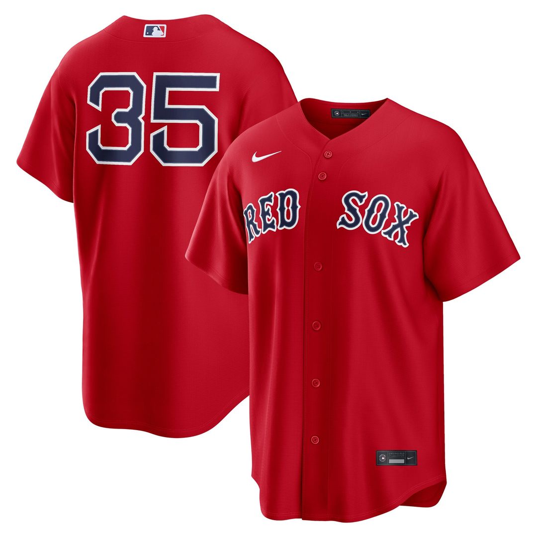 Boston Red Sox Garrett Crochet Nike Red Alternate Replica Jersey product image 1, provided for visual reference and product