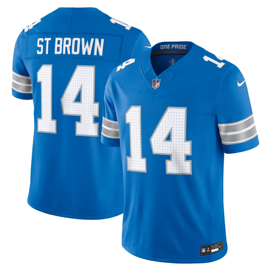 Detroit Lions Amon-Ra St. Brown Nike White Vapor F.U.S.E. Stitched Limited Jersey product image 7, provided for visual