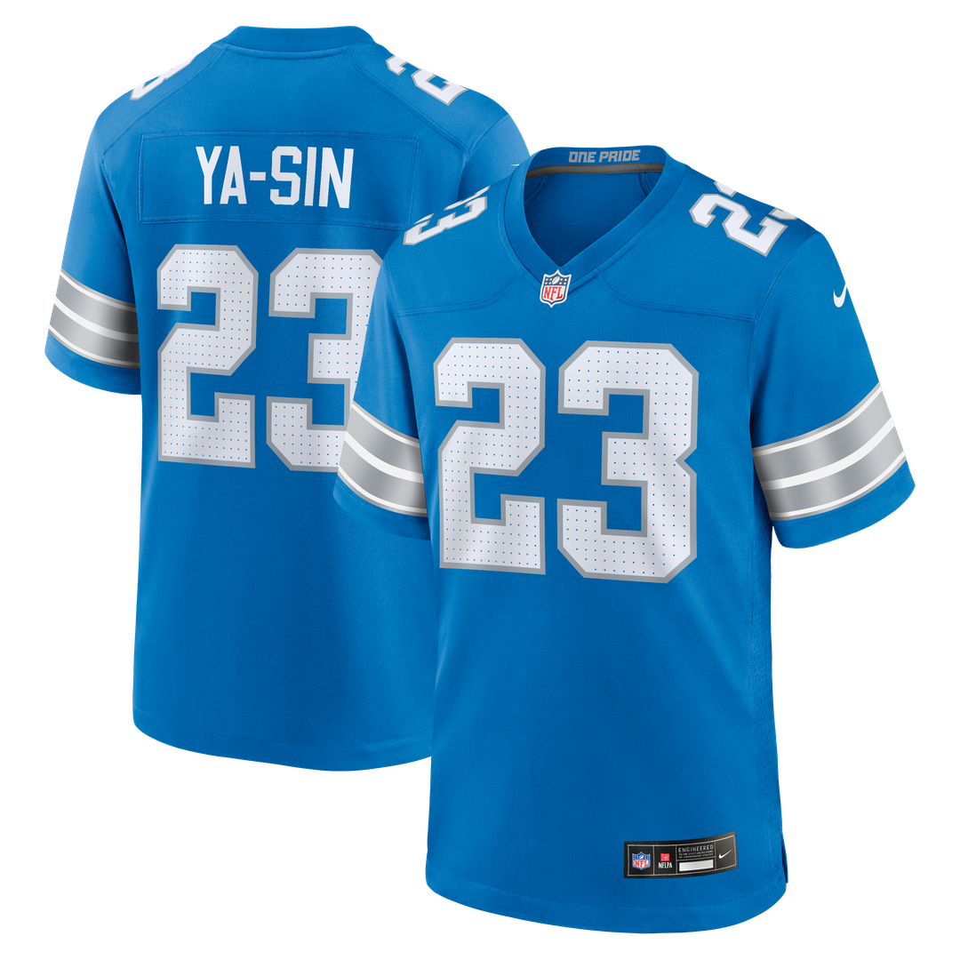 Detroit Lions Rock Ya-Sin Nike Blue Team Game Jersey product image 1, provided for visual reference and product detail review