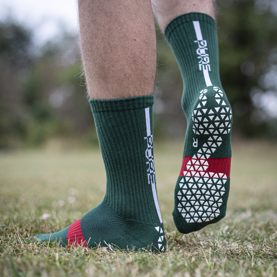 Pure Grip Socks Pro - Green product image 1, provided for visual reference and product detail review