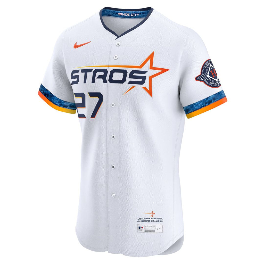 Houston Astros Jose Altuve Nike White 2025 City Connect Elite Player Jersey product image 2, provided for visual reference