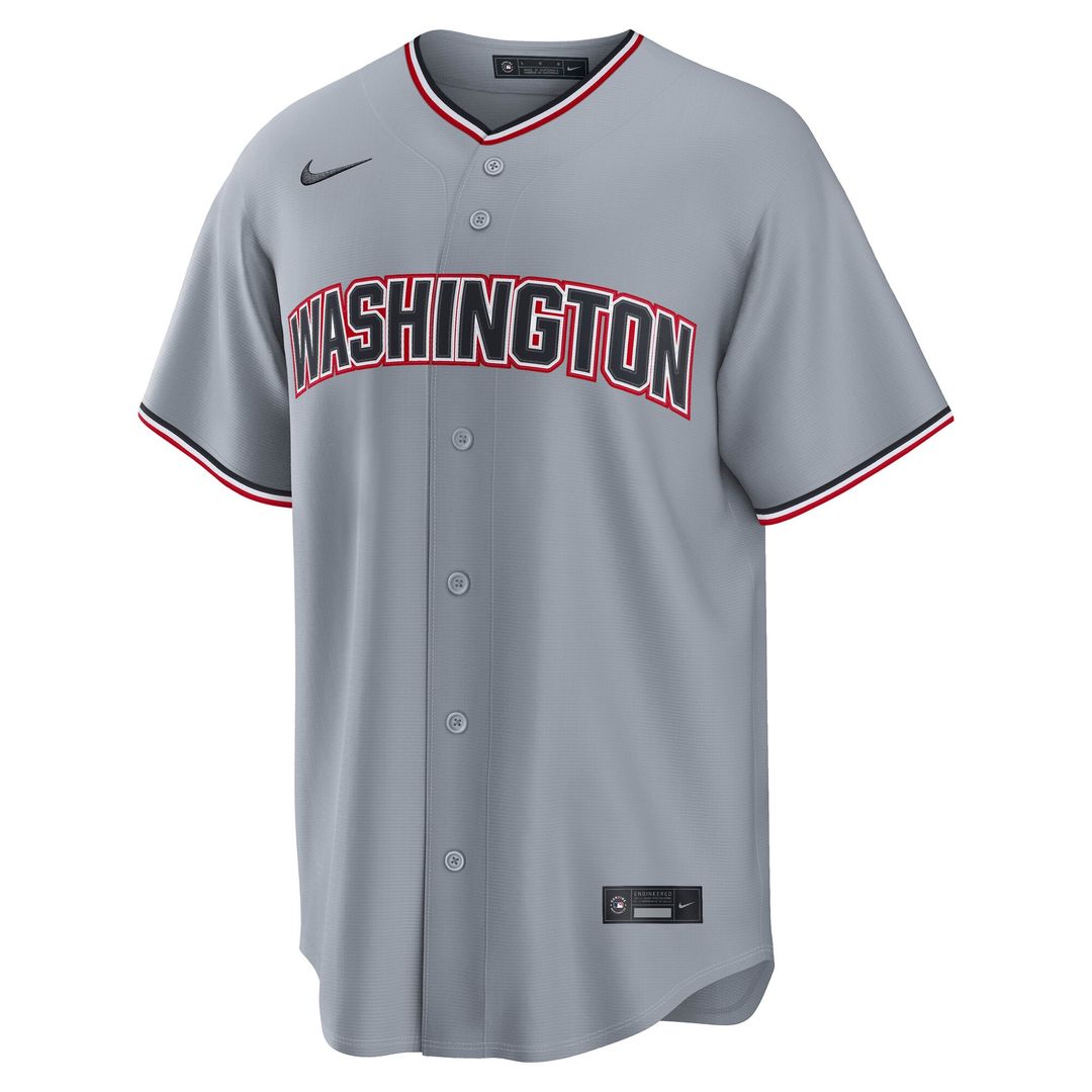 Washington Nationals Dylan Crews Nike Gray Road Replica Jersey product image 5, provided for visual reference and product