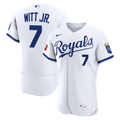 Kansas City Royals Bobby Witt Jr. Nike White Home Authentic Sponsor Patch Jersey product image 1, provided for visual