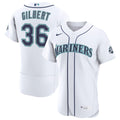 Seattle Mariners Logan Gilbert Nike White Home 50th Season Authentic Jersey product image 1, provided for visual reference