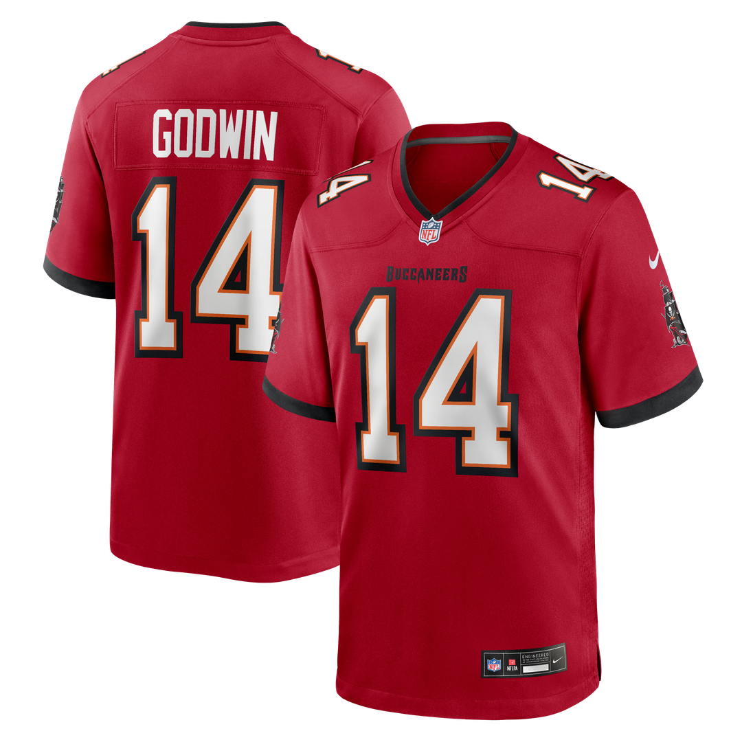 Tampa Bay Buccaneers Chris Godwin Nike Red Game Jersey product image 1, provided for visual reference and product detail