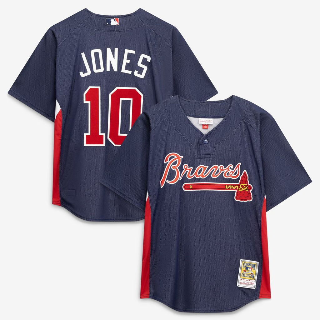 Atlanta Braves Chipper Jones Mitchell & Ness Navy Authentic Batting Practice Jersey product image 1, provided for visual