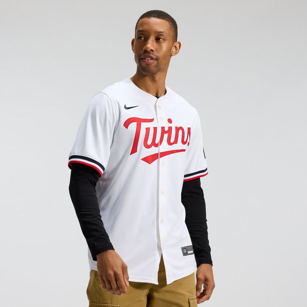 Minnesota Twins Nike White Home Limited Jersey product image 1, provided for visual reference and product detail review