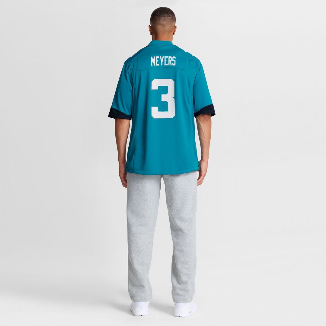 Jacksonville Jaguars Jakobi Meyers Nike Teal Team Game Jersey product image 10, provided for visual reference and product