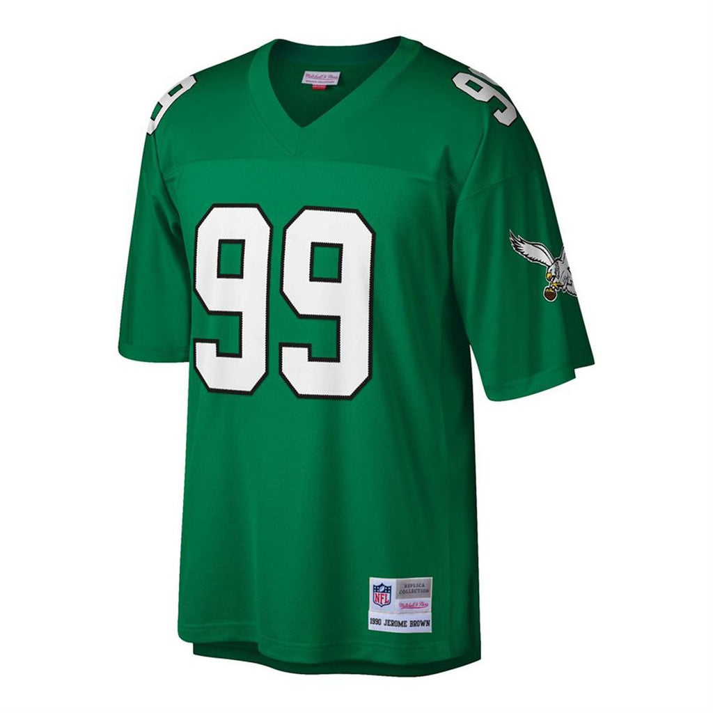 Philadelphia Eagles Jerome Brown Mitchell & Ness Kelly Green Big & Tall 1990 Retired Player Replica Jersey product image 2,
