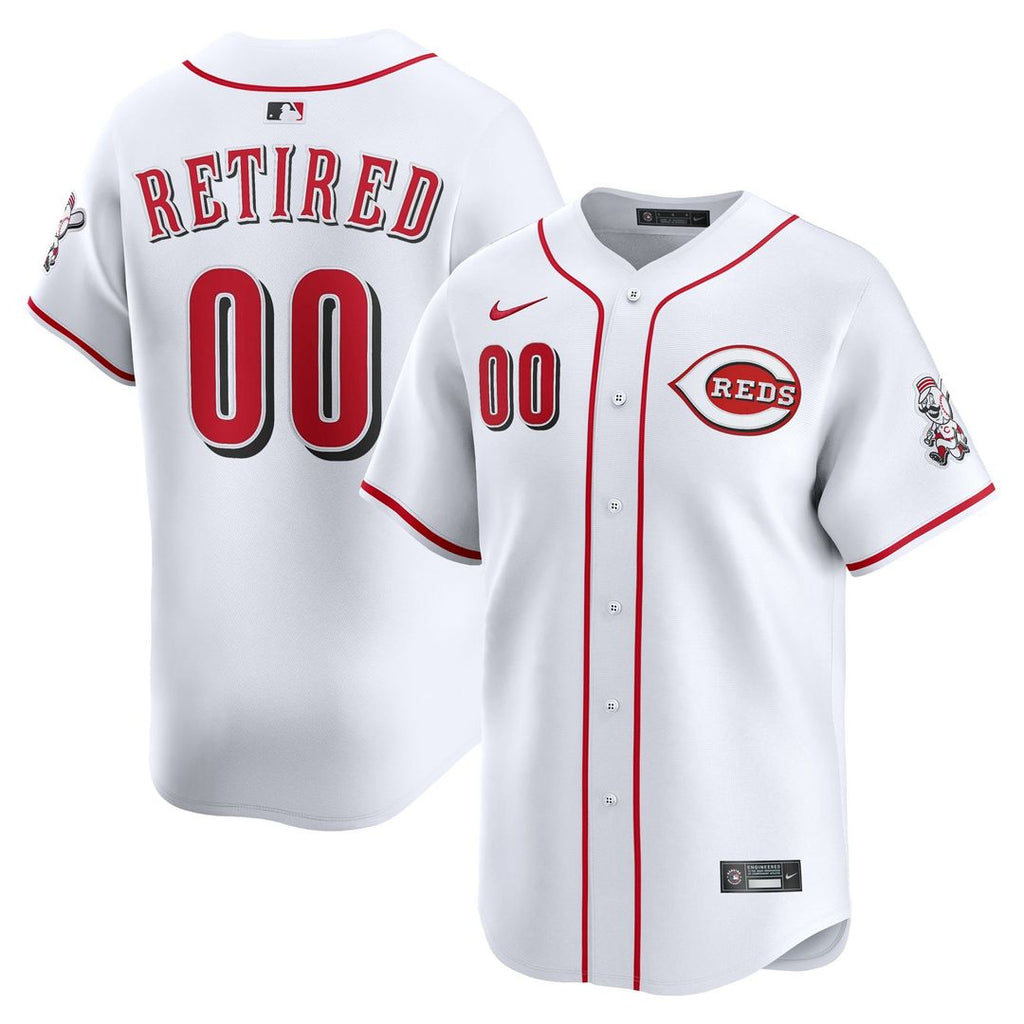 Cincinnati Reds Nike White Home Limited Pick-A-Player Retired Roster Jersey product image 1, provided for visual reference