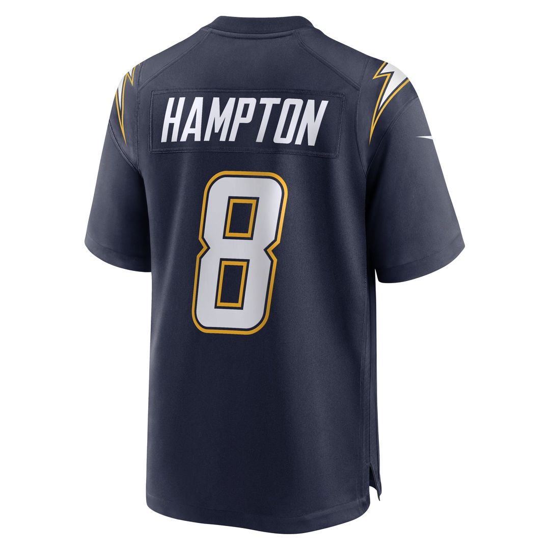 Los Angeles Chargers Omarion Hampton Nike Navy Alternate Super Chargers Game Player Jersey product image 3, provided for