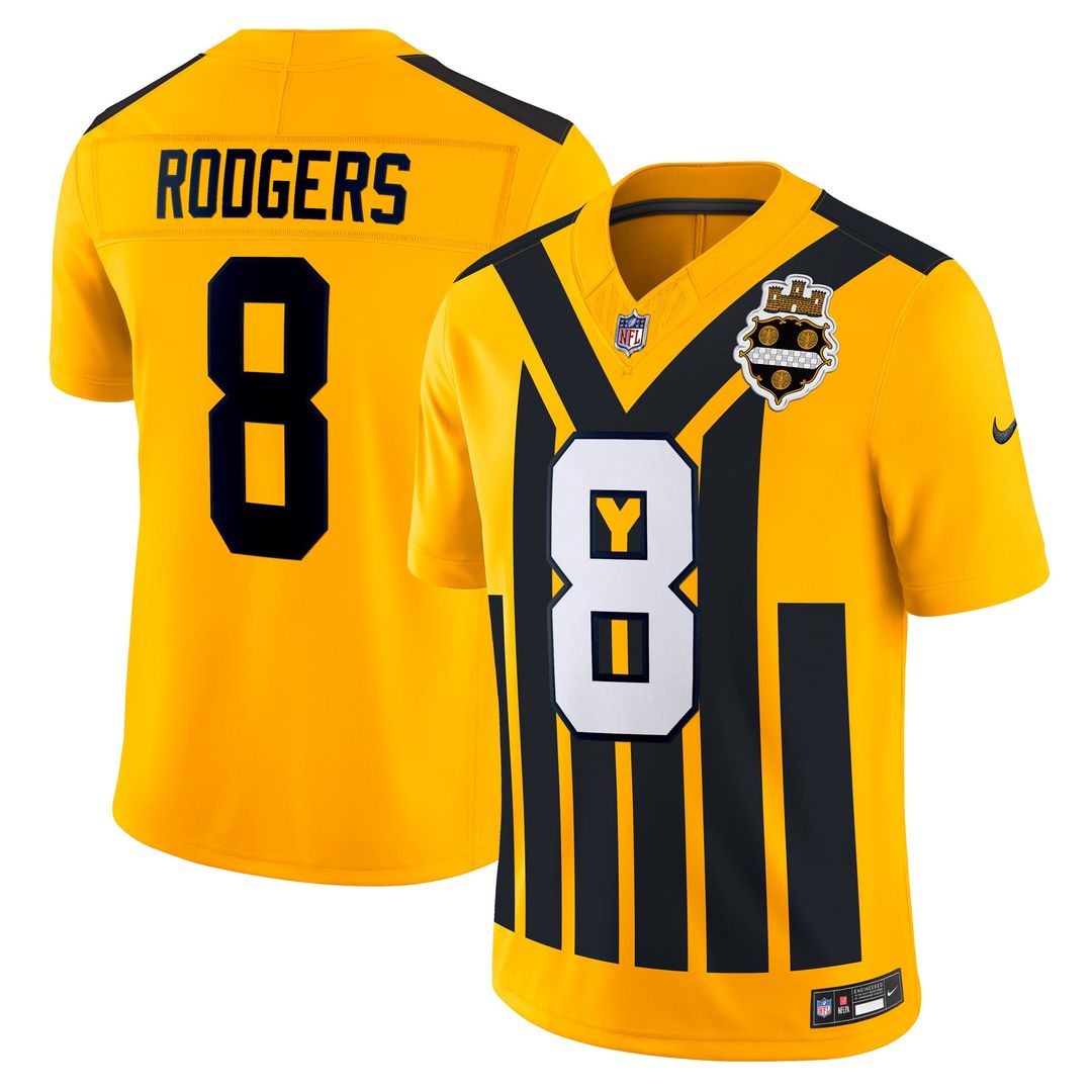 Pittsburgh Steelers Aaron Rodgers Nike Gold Alternate Vapor F.U.S.E. Limited Jersey product image 1, provided for visual