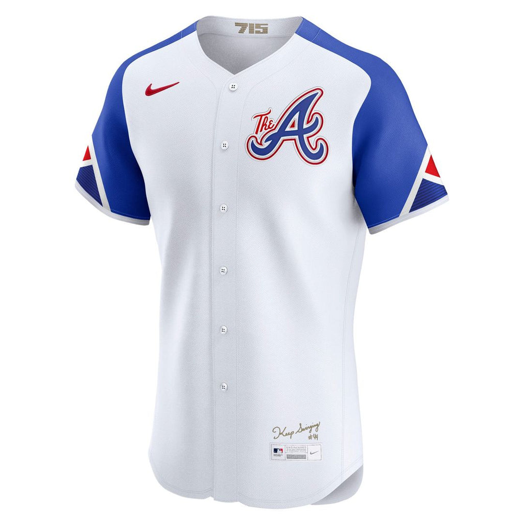 Atlanta Braves Nike White City Connect Elite Jersey product image 2, provided for visual reference and product detail review