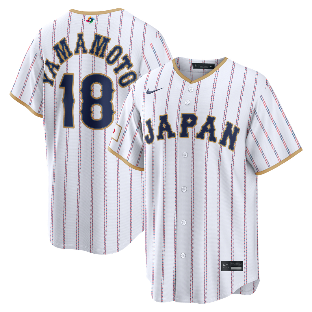 Japan Baseball Yoshinobu Yamamoto Nike White 2026 World Baseball Classic Home Stadium Jersey product image 1, provided for