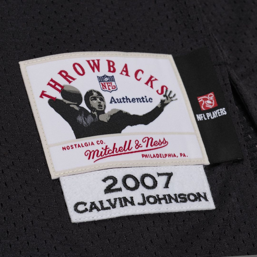 Detroit Lions Calvin Johnson Mitchell & Ness Black 2007 Authentic Throwback Jersey product image 3, provided for visual