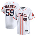 Houston Astros Framber Valdez Nike White Home Limited Player Jersey product image 1, provided for visual reference and