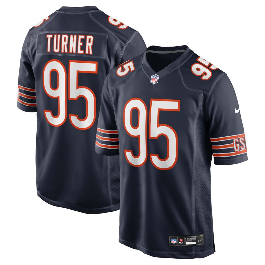 Chicago Bears Shemar Turner Nike Navy Team Game Jersey product image 1, provided for visual reference and product detail