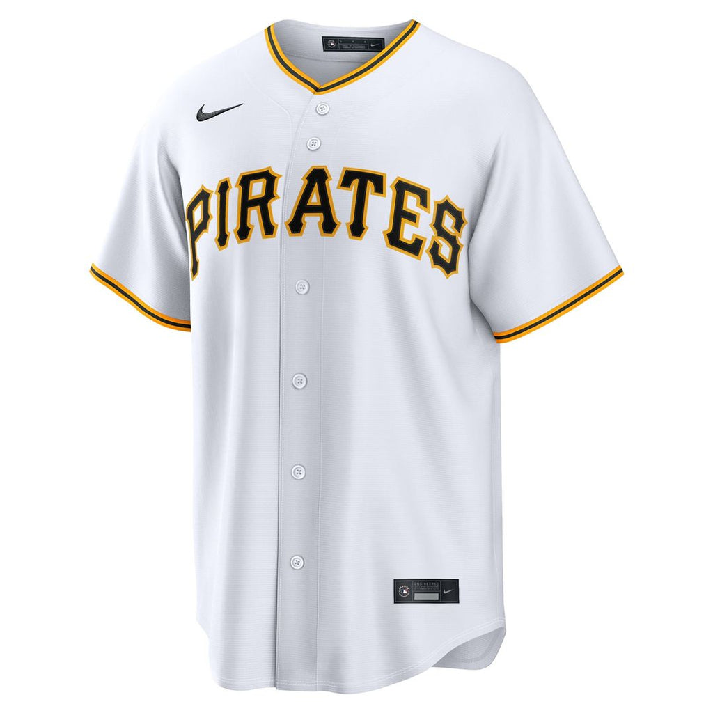Pittsburgh Pirates Kirby Yates Nike White Home Replica Jersey product image 4, provided for visual reference and product