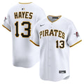 Pittsburgh Pirates Ke'Bryan Hayes Nike White Home Limited Player Jersey product image 1, provided for visual reference and