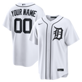 Detroit Tigers Nike White Home Replica Custom Jersey product image 1, provided for visual reference and product detail review