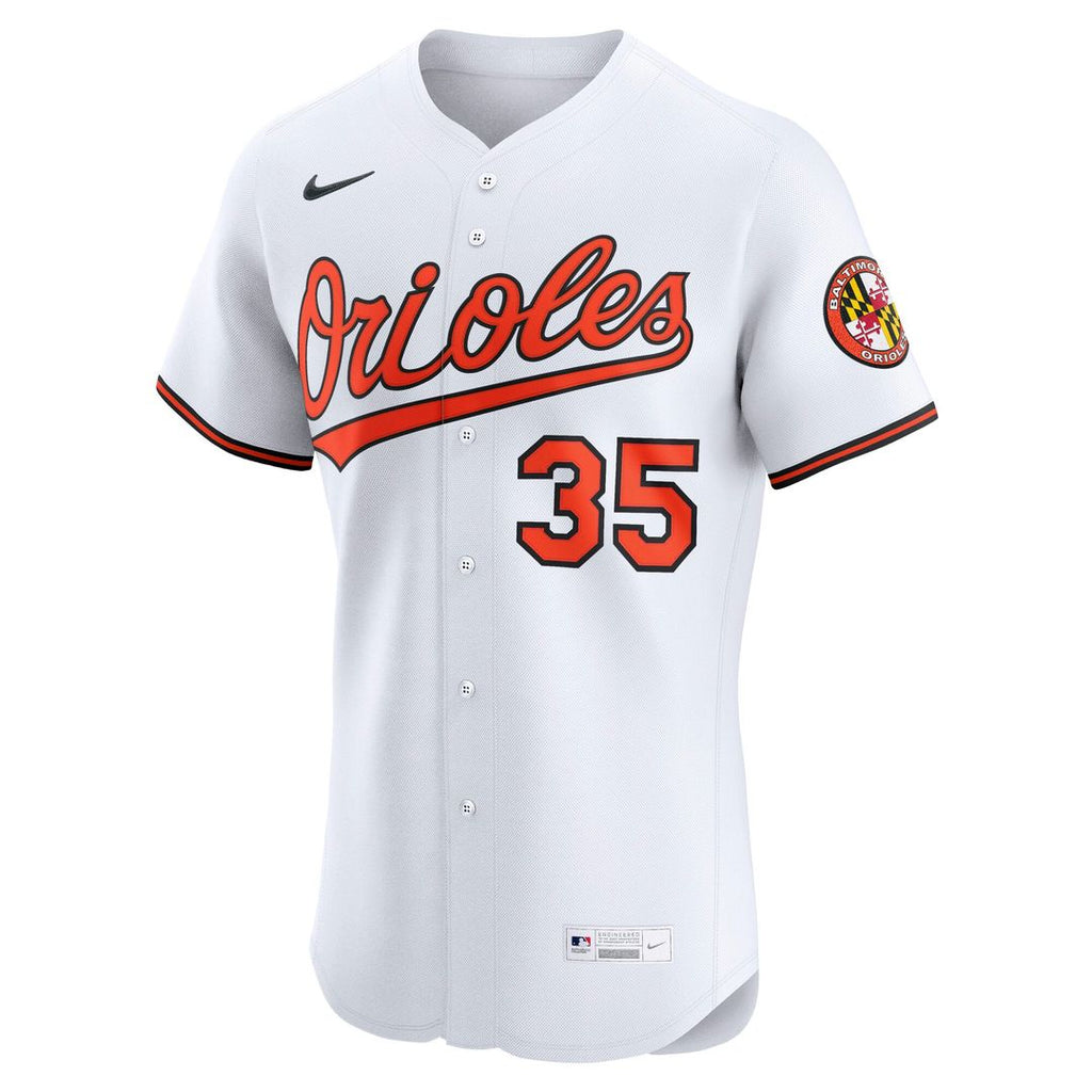 Baltimore Orioles Adley Rutschman Nike White Home Elite Jersey product image 5, provided for visual reference and product