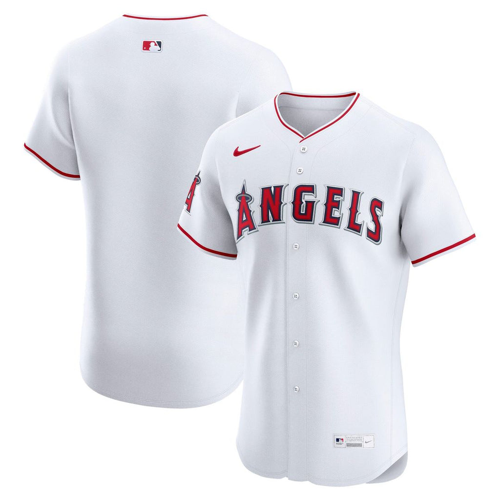 Los Angeles Angels Nike White Home Elite Jersey product image 1, provided for visual reference and product detail review