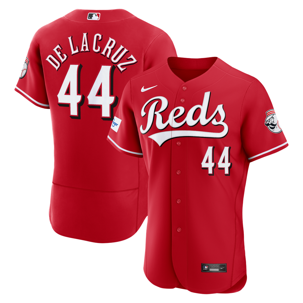 Cincinnati Reds Elly De La Cruz Nike Red Alternate Authentic Sponsor Patch Jersey product image 1, provided for visual