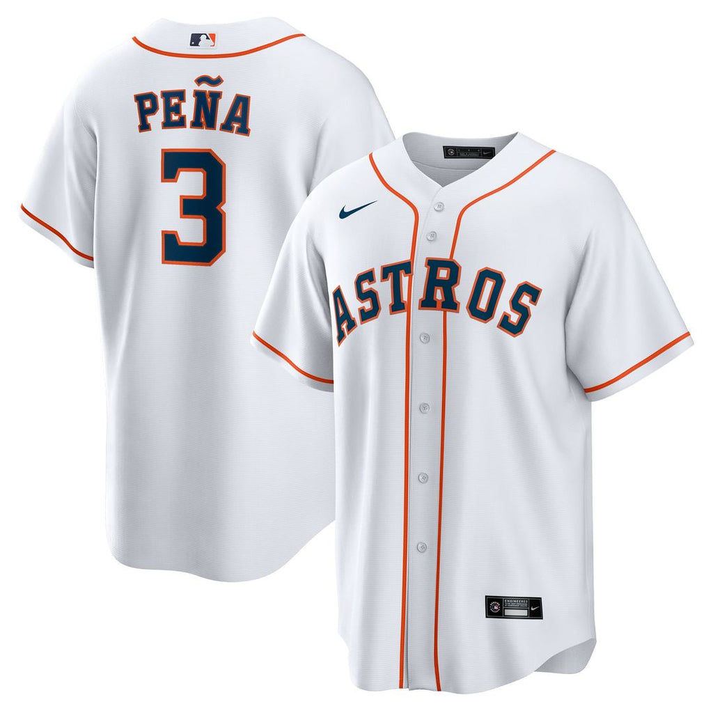 Houston Astros Jeremy Peña Nike White Home Replica Jersey product image 1, provided for visual reference and product detail