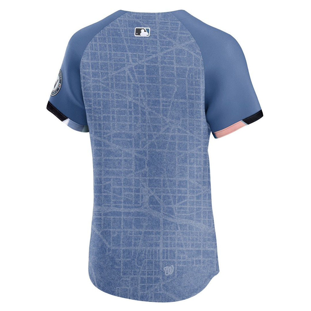 Washington Nationals Nike Blue 2025 City Connect Elite Jersey product image 3, provided for visual reference and product