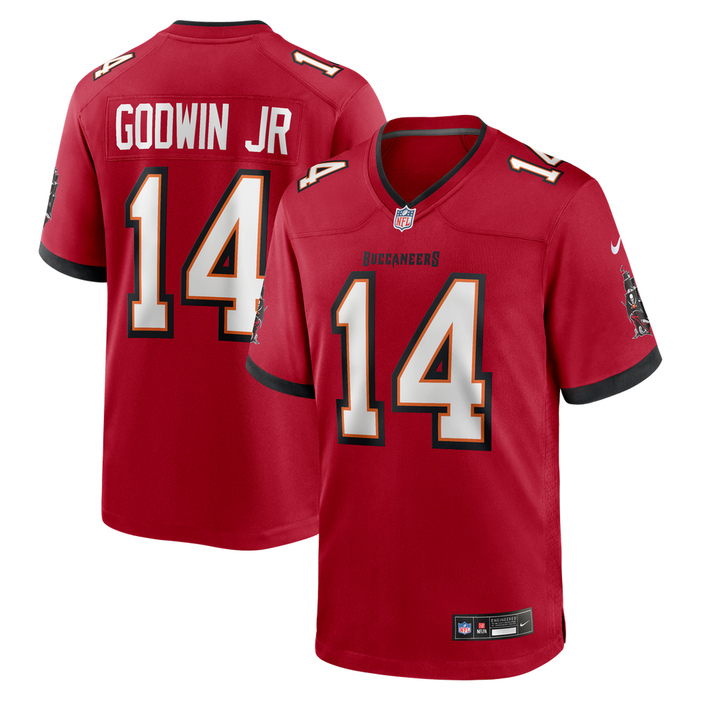 Tampa Bay Buccaneers Chris Godwin Jr. Nike Red Game Player Jersey product image 1, provided for visual reference and product