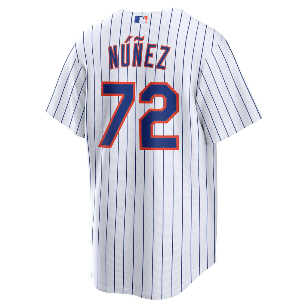 New York Mets Dedniel Núñez Nike White Home Replica Jersey product image 3, provided for visual reference and product detail